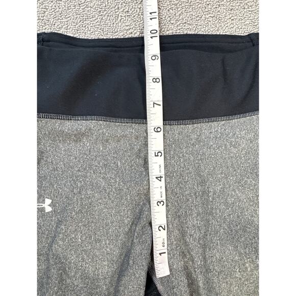 Under Armour Leggings Large Heat Gear Compression Full Length Black Gray - Picture 7 of 9